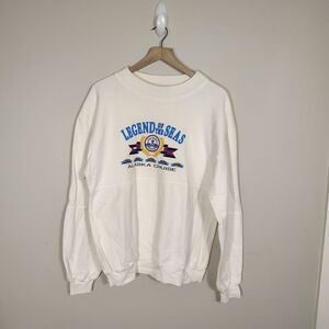 Royal Caribbean Vintage 90s Alaska Cruise Shirt Size L Nautical Coastal Souvenir